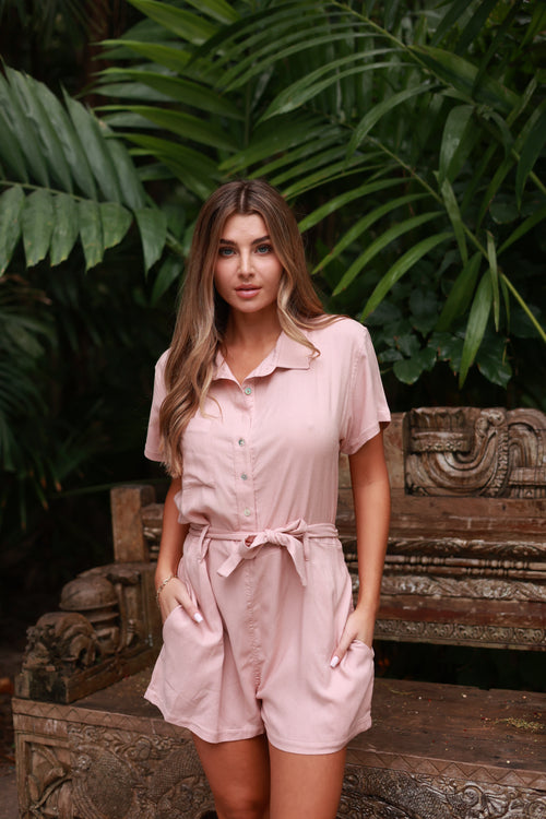 ST. BARTH ROSE MOON SHORT JUMPSUIT