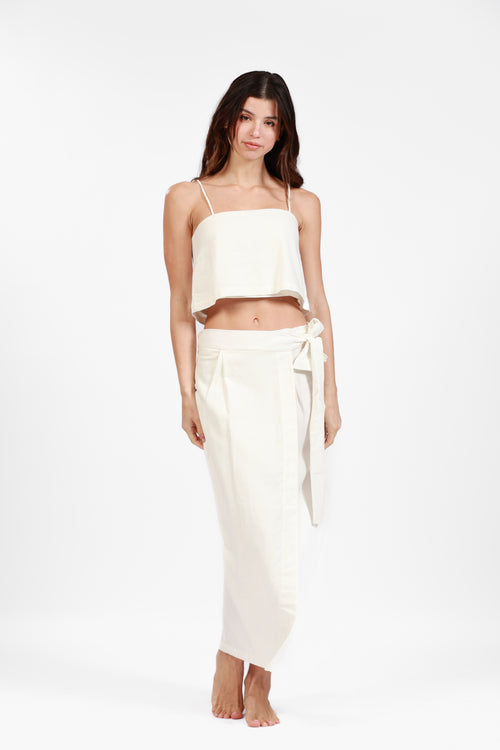 ANTIGUA WHITE CECILE LONG SKIRT