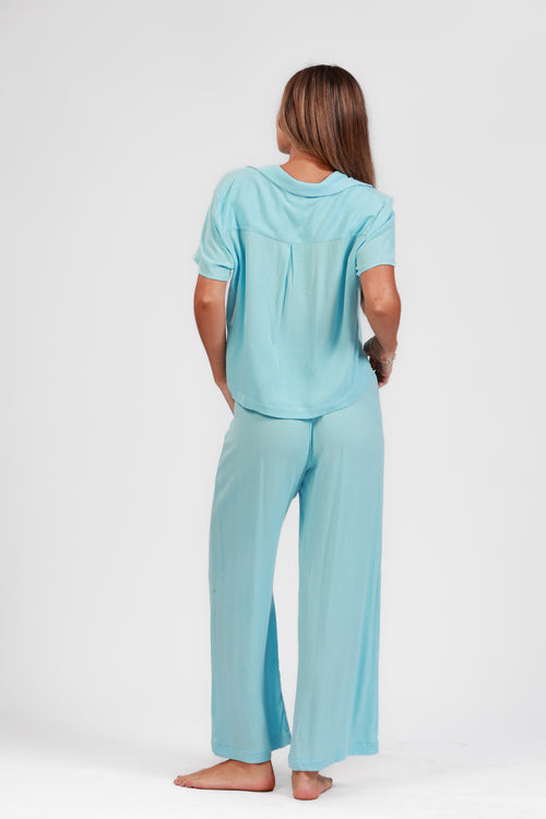 SANTORINI BLUE WIDE LEG PANT