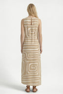 HAYMS PRINT LONG DRESS apparel dress Hayms Collection women 1007-2 SaltyWeekendUS