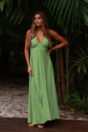 BALI GREEN MOONCARE HALTER DRESS