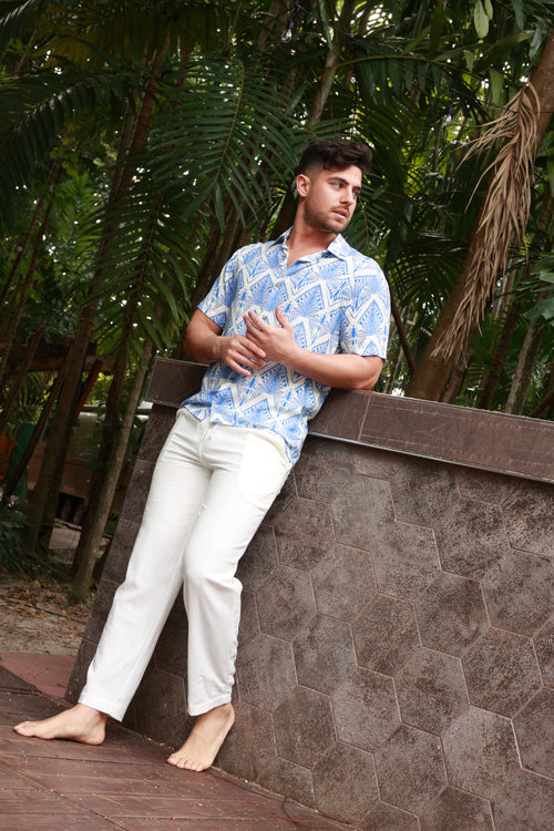 WHITE LINEN JOGGERS