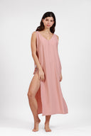 ST.BARTH ROSE IGUAZU SIDE TIES COVER UP LONG DRESS