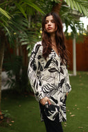 ANTIGUA WHITE UBER PRINT SHIRT DRESS