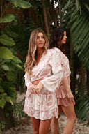 ST. BARTH ROSE PRINT SKIRT