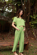 BALI GREEN WIDE LEG PANT