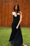 MONACO BLACK MOONCARE HALTER DRESS