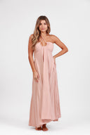 ST.BARTH ROSE MOONCARE HALTER DRESS