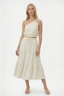 HAYMS WHITE SHOULDER TOP