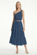 MARMARI BLUE SHOULDER TOP