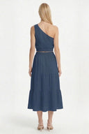 MARMARI BLUE SHOULDER TOP