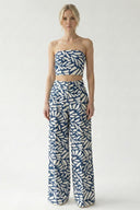 MARMARI PRINT STRAPLESS TOP