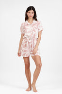 ST.BARTH ROSE DREAM PRINT SHORT JUMPSUIT