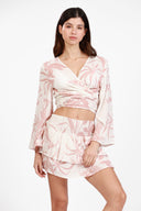 ST. BARTH ROSE PRINT SKIRT