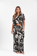 ANTIGUA WHITE UBER PRINT WIDE LEG PANT