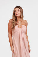 ST.BARTH ROSE MOONCARE HALTER DRESS