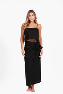 MONACO BLACK CECILE LONG SKIRT