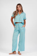SANTORINI BLUE WIDE LEG PANT