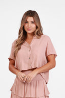 ST. BARTH ROSE CROP SHIRT
