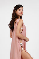 ST.BARTH ROSE IGUAZU SIDE TIES COVER UP LONG DRESS