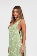 BALI GREEN IGUAZU SIDE TIES COVER UP LONG DRESS