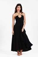 MONACO BLACK MOONCARE HALTER DRESS