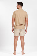 KAHKI LINEN SHORTS