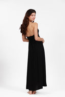 MONACO BLACK MOONCARE HALTER DRESS