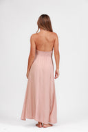 ST.BARTH ROSE MOONCARE HALTER DRESS
