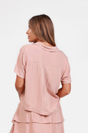 ST. BARTH ROSE CROP SHIRT