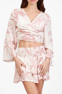 ST. BARTH ROSE PRINT SKIRT