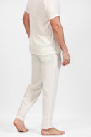 WHITE LINEN JOGGERS