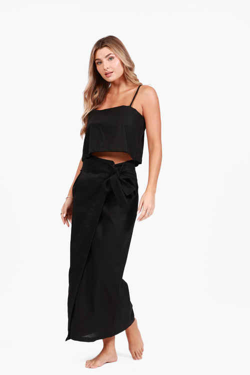 MONACO BLACK CECILE LONG SKIRT