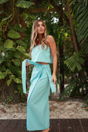 SANTORINI BLUE CECILE LONG SKIRT