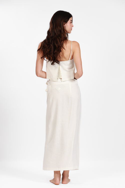 ANTIGUA WHITE CECILE LONG SKIRT