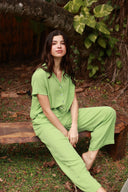 BALI GREEN WIDE LEG PANT