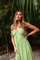 BALI GREEN MOONCARE HALTER DRESS