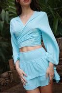 SANTORINI BLUE TIE COVER UP