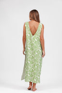 BALI GREEN IGUAZU SIDE TIES COVER UP LONG DRESS