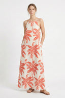 PRAIA PRINT PALM LONG DRESS