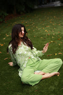 BALI GREEN UBER PRINT SHIRT DRESS