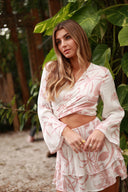 ST. BARTH ROSE PRINT SKIRT