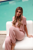 ST.BARTH ROSE WIDE LEG PANT