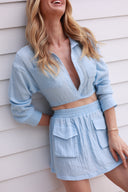 ARTESA BLUE CROP TOP