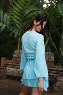 SANTORINI BLUE TIE COVER UP