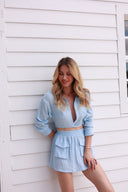 ARTESA BLUE CROP TOP