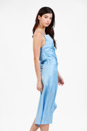IBIZA BABY BLUE SILK DRESS