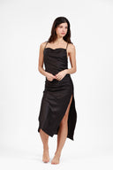 CAPRI BLACK SILK DRESS