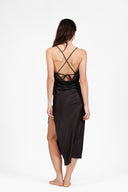 CAPRI BLACK SILK DRESS