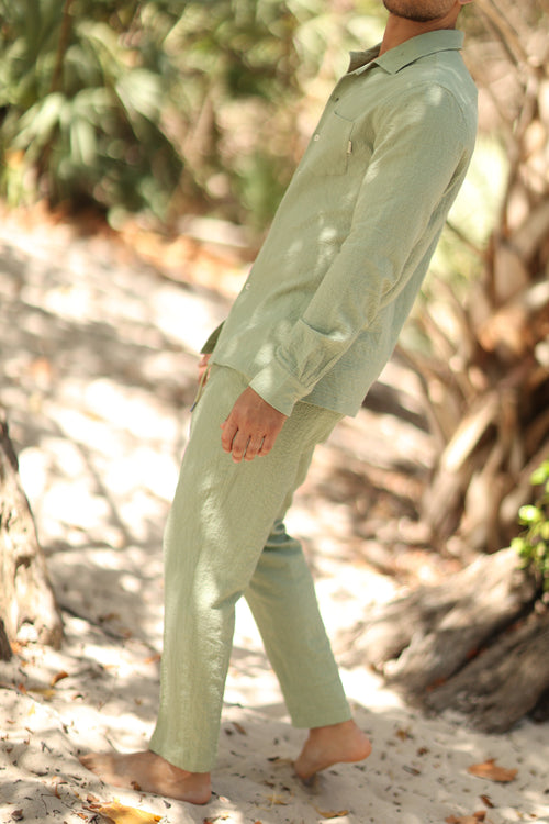 FIJI SAGE GREEN SEERSUCKER PANTS apparel bottom Fiji Collection men mens-pants-seersucker-sage-fiji-salty-weekend-us-6 SaltyWeekendUS